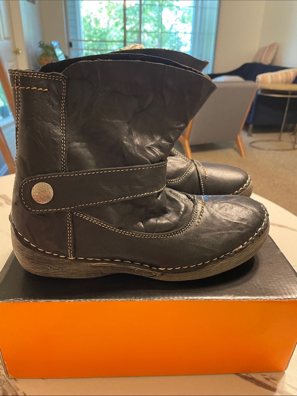 Bernie MEV REAL Leather Comfort Boots Sz 39